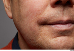 Face Mouth Cheek Skin Man Chubby Wrinkles Studio photo references